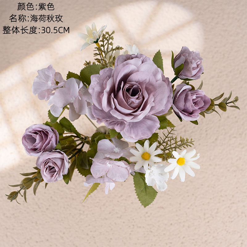 Artificial autumn rose/artificial silk roses/ artificial silk rose petals/artificial silk roses wholesale for wedding decorations home decoration MW55507