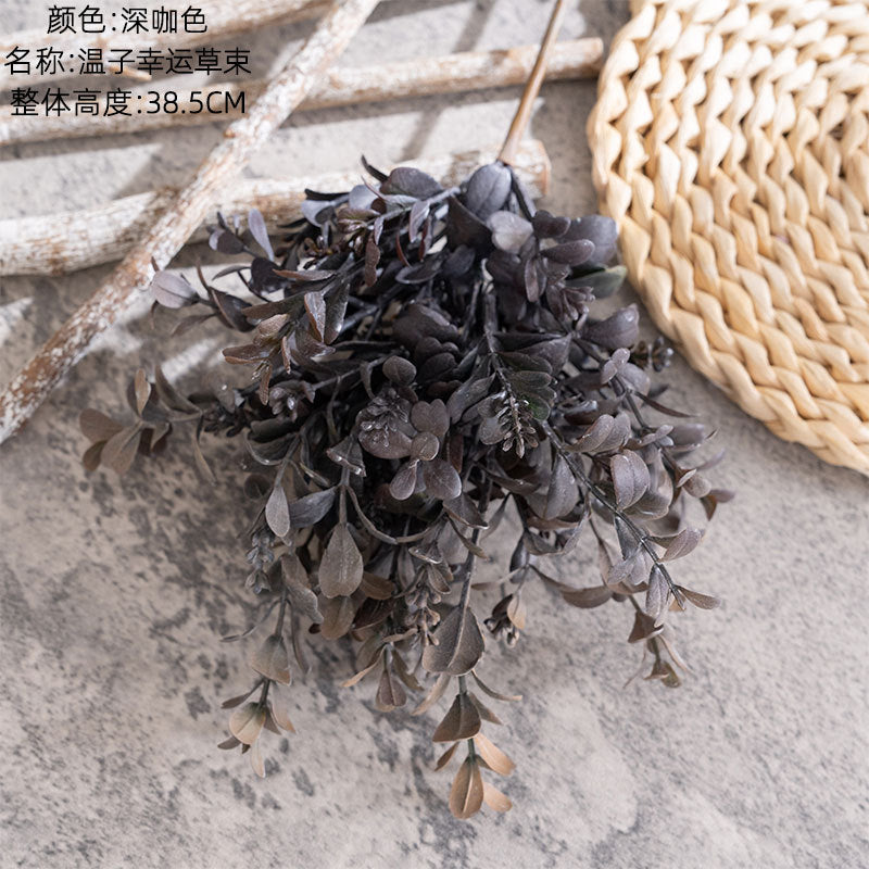 Plastic Lucky Clover/Lucky foliage Bundle/artificial Flower best for Home Decoration and wedding CL11003