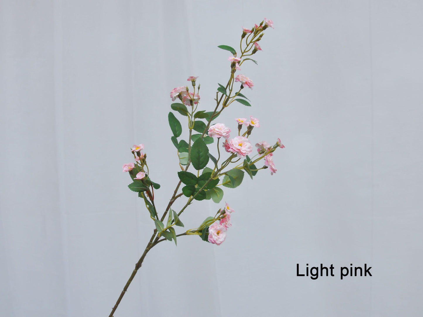 Mini Rose Branch, Long Silk Rose Flower Stems for Home Decoration, Silk Rose Bouquet Wedding Designing, Wild Rose Wedding Decoration