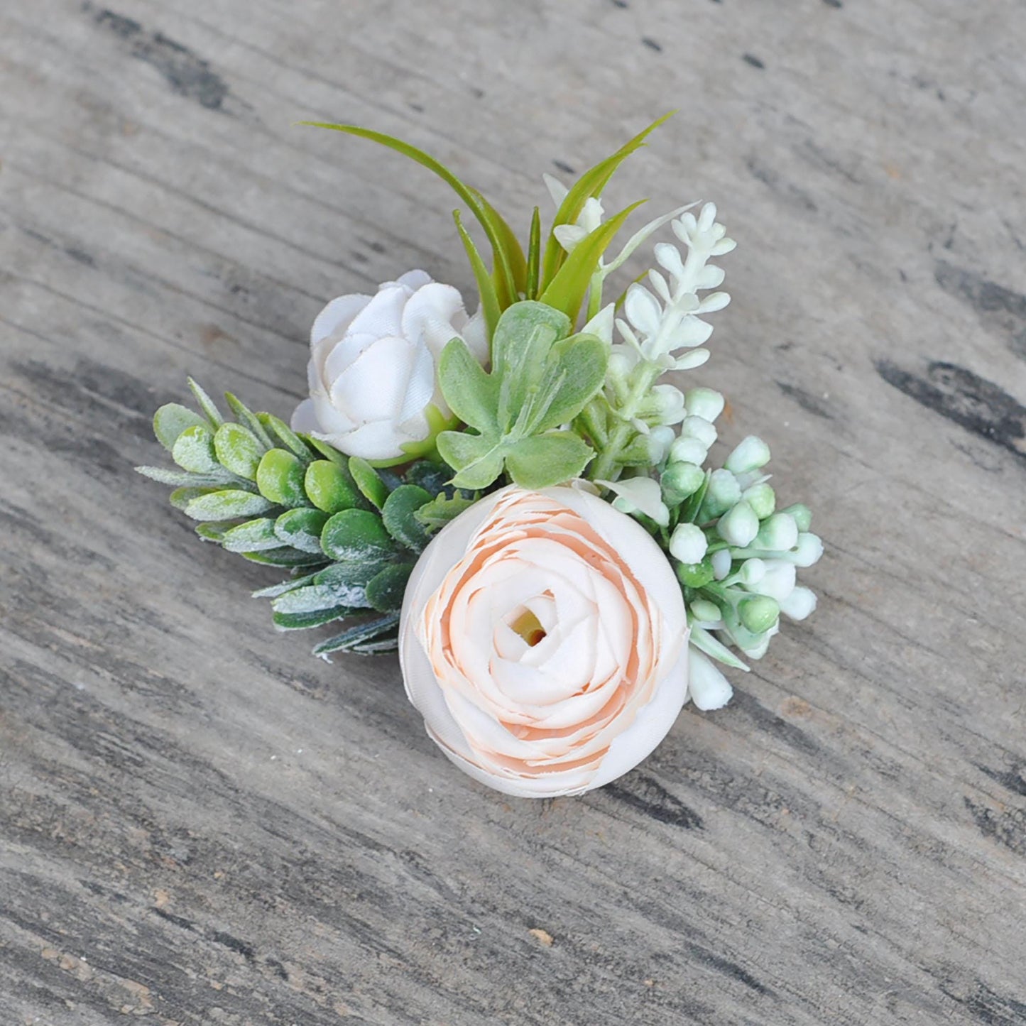 Elegant Champagne Pink Rose Pin Corsage Gift for Bridesmaid, Groomsmen, Gift for Dad, Rustic Bridal Accessories, Groom Pin Boutonniere Gift