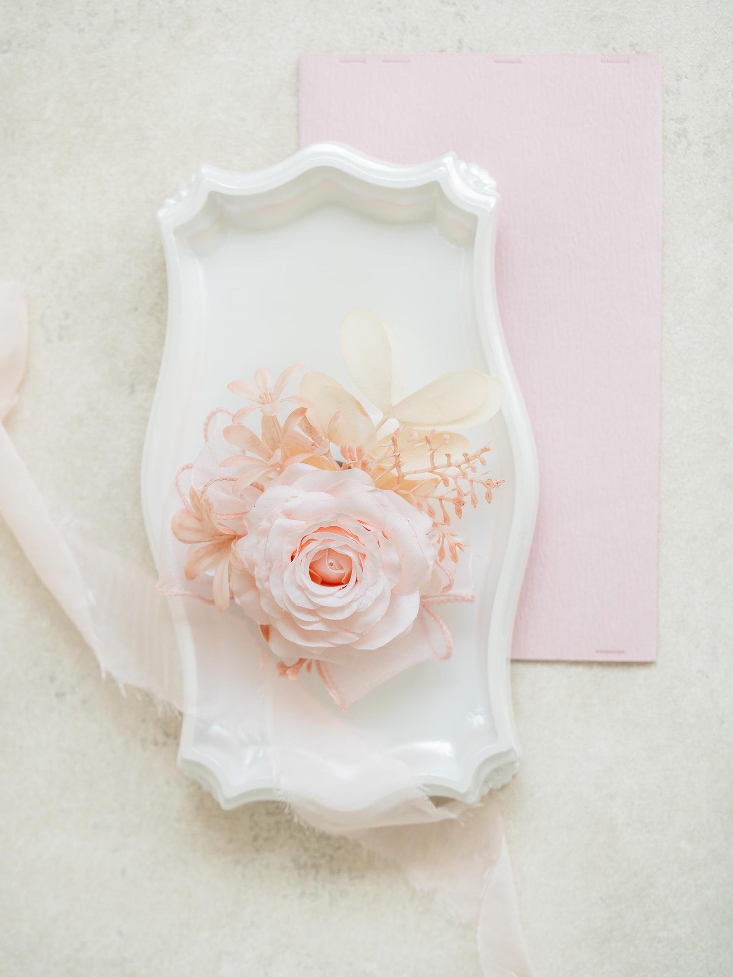 Full Baby Pink Rose Pearl Bracelet Wrist Corsage Bridesmaid Gift for Her, Prom, Baby Shower, Bridal Accessories, Elegant Anniversary Gift