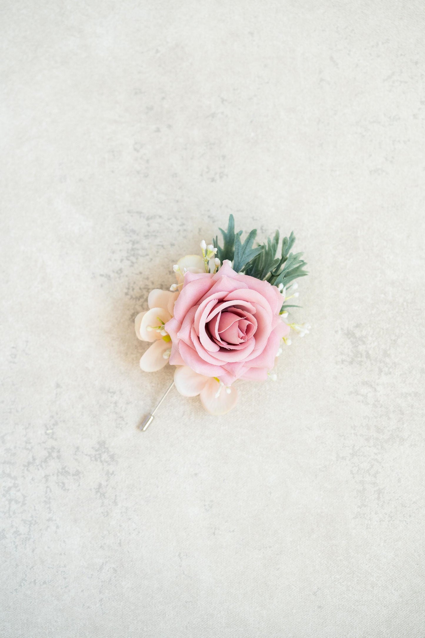 Personalized Dusty Pink Rose Pearl Bracelet Wrist Corsage For Boho Wedding, Flower Girl Gift, Prom, Bridesmaid Corsage, Groom Boutonniere