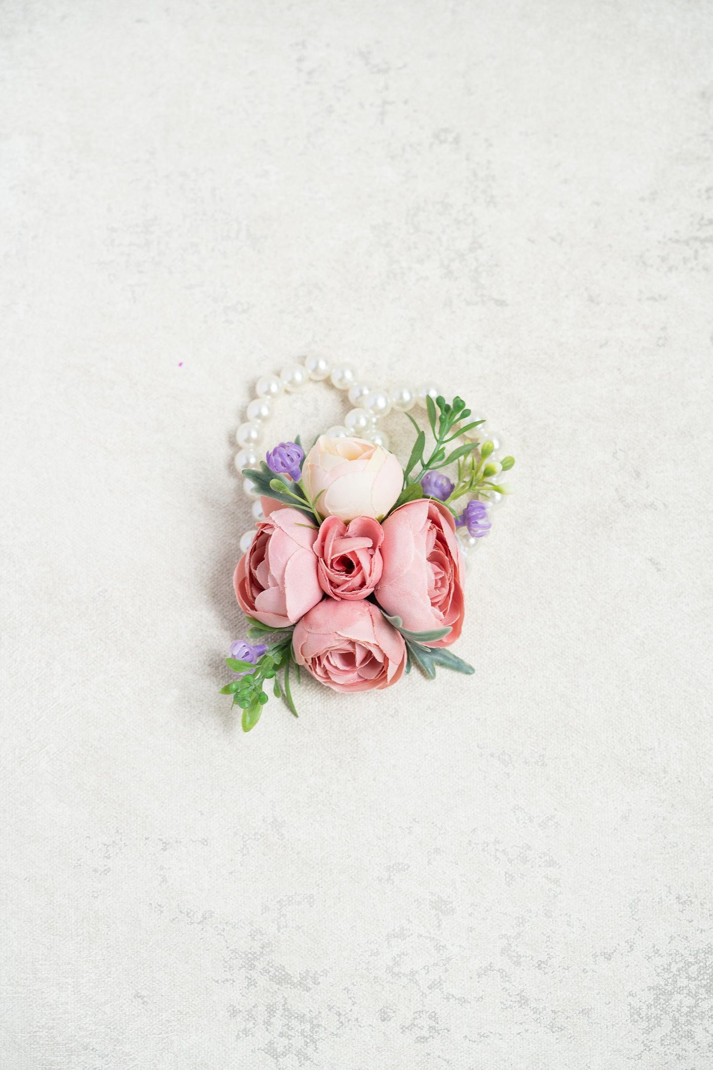 Cute Hot Dusty Rose Pearl Bracelet Wrist Corsage Bridesmaid Gift For Her, Mom Gift, Wedding Bridal Accessories, Dusty Pink Boutonniere Prom