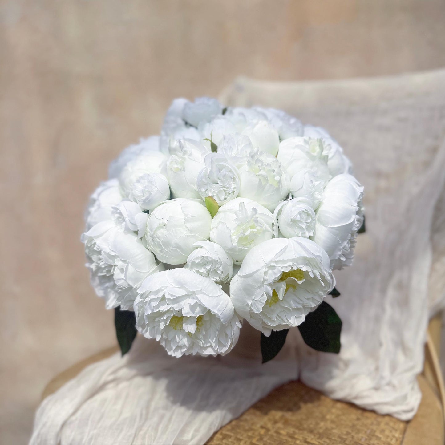 Colonel Owens Peony Bouquet, Personalized Gift For Her Rustic White Wedding, Bridal Bouquet, Bridesmaid Bouquet Gift, Bridal Accessories