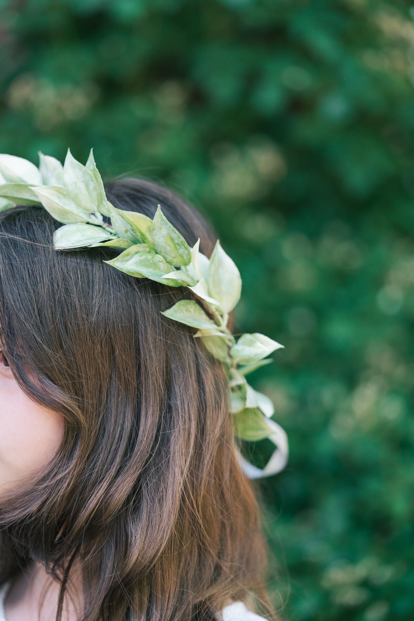 Rustic Wood Box Headband, Flower Girls Flower Crown, Bridesmaid Flower Crown, Gift for Her, Simple Jungle Wedding Tiara, Bridal Accessories