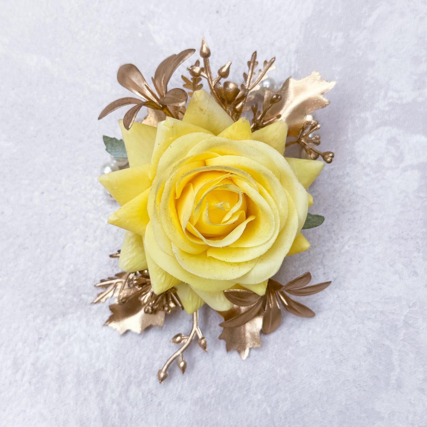 Surprising Gold Yellow Interlaced Rose Pearl Bracelet Gift For Back To School Party Boutonniere, Gift For Bridesmaid, Bridal Accessories