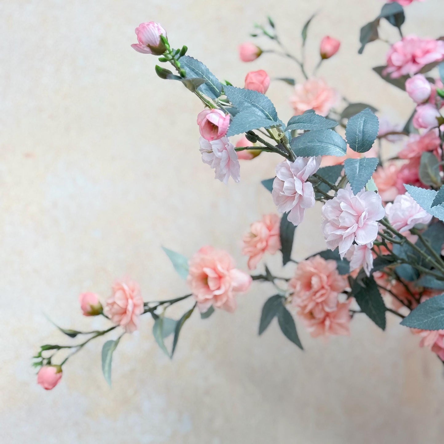 Tall Camellia Branch – Pink Silk Rose Flower Stem – Long Faux Camellia for Home Decor, Window Display, DIY Arrangement,Wedding Arch Garland