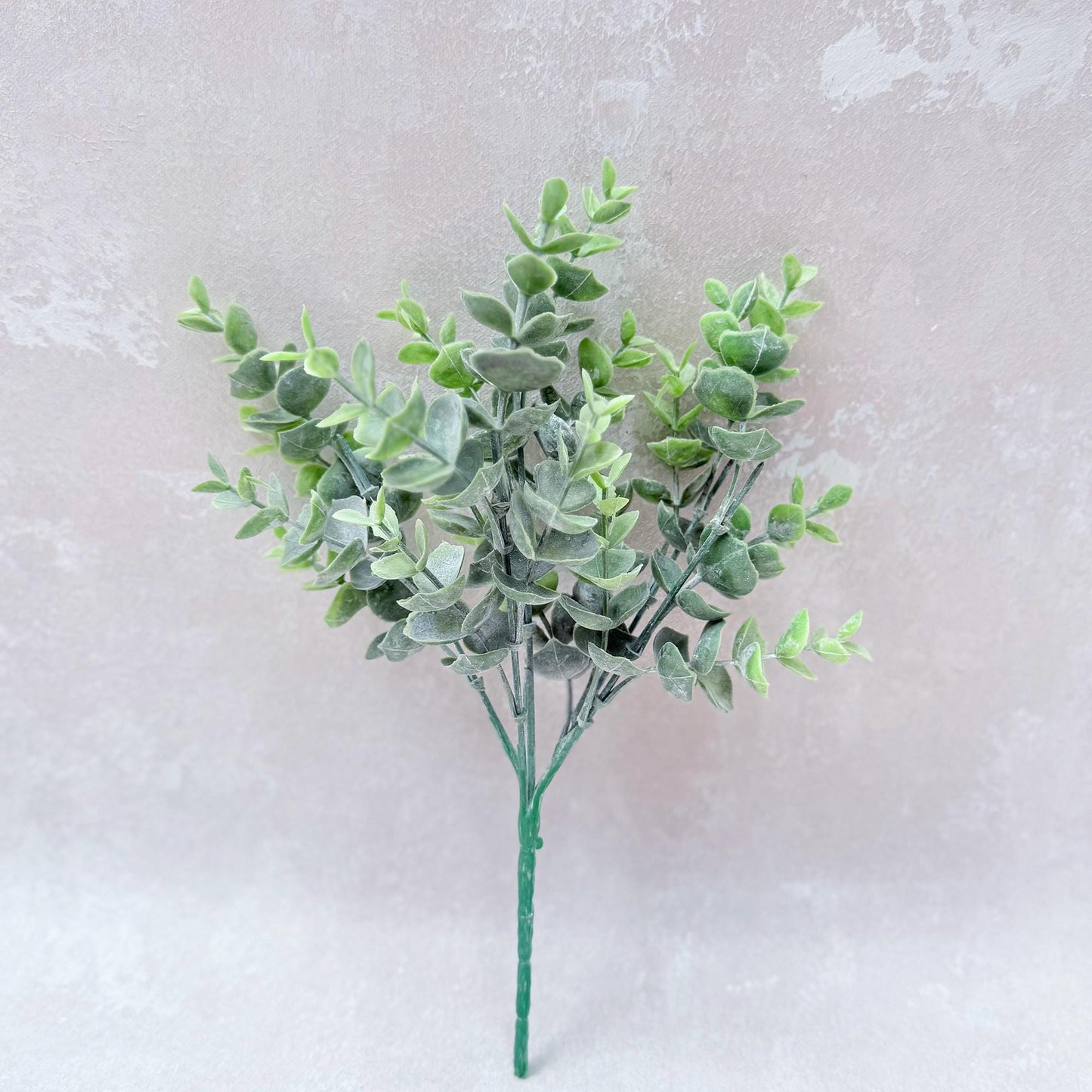 Faux Eucalyptus Branch: Spring Green & Light Purple Floral Ornament for Home Decoration, Rustic Wreath