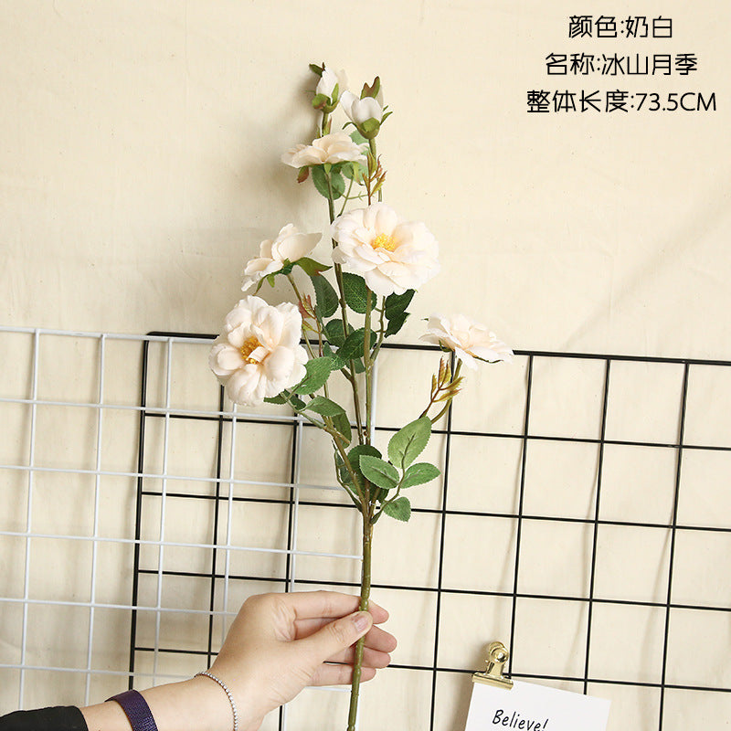 Silk chinese rose/artificial rose/Chinese artificial flowers best for  home decoration, weddings, bouquet flowers, wall fake flowers, MW15188