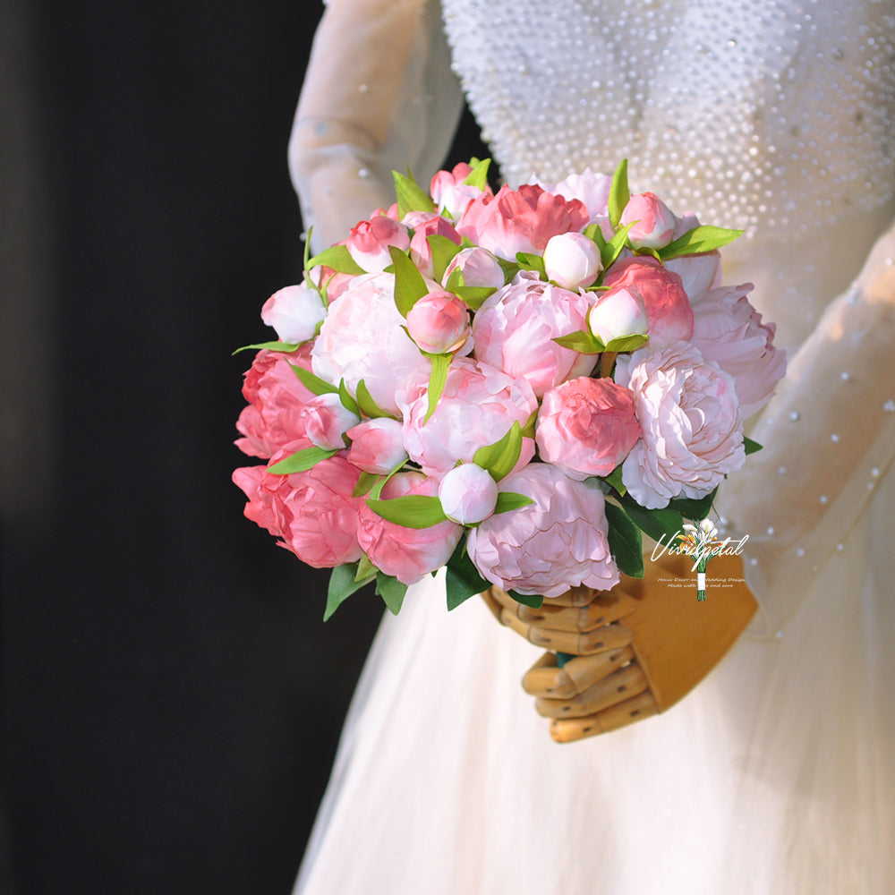 Rustic dusty rose peony bouquet/double peony bouquet/peony ball/peony bouquet/wedding bouquet/bridal bouquet/bridesmaids bouquet/home flower arrangement