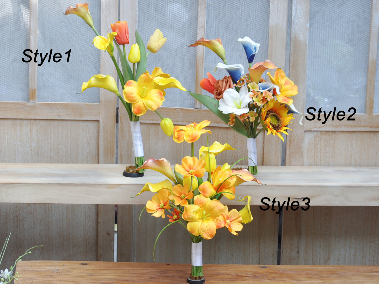 Real touch Warm hearted tulip calla lily bouquet for bath/office/home decoration, best as a centerpiece and gifts for her