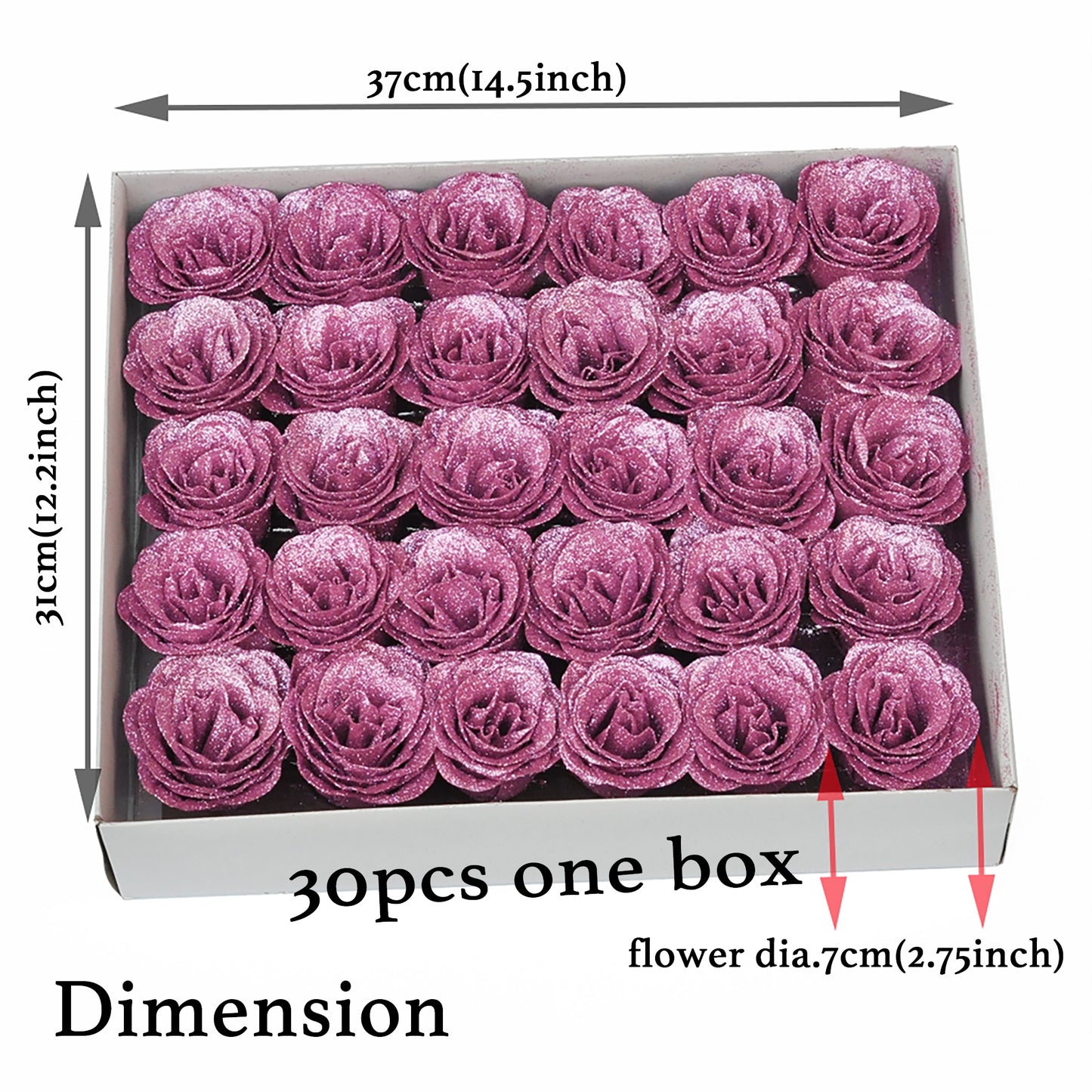 Artificial rose bouquet kit/Glitter rose bouquet kit/30pcs rose heads one box kit/Girl friend rose bouquet kit/Women bouquet kit gift/Christmas gift idea/Anniversary rose bouquet kit/DIY rose bouquet Kit