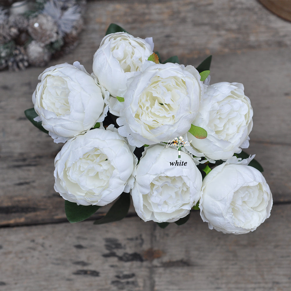 Silk peonies,white peonies, baby pink bridesmaids peony bouquets,white wedding flowers, silk flowers, not real touch