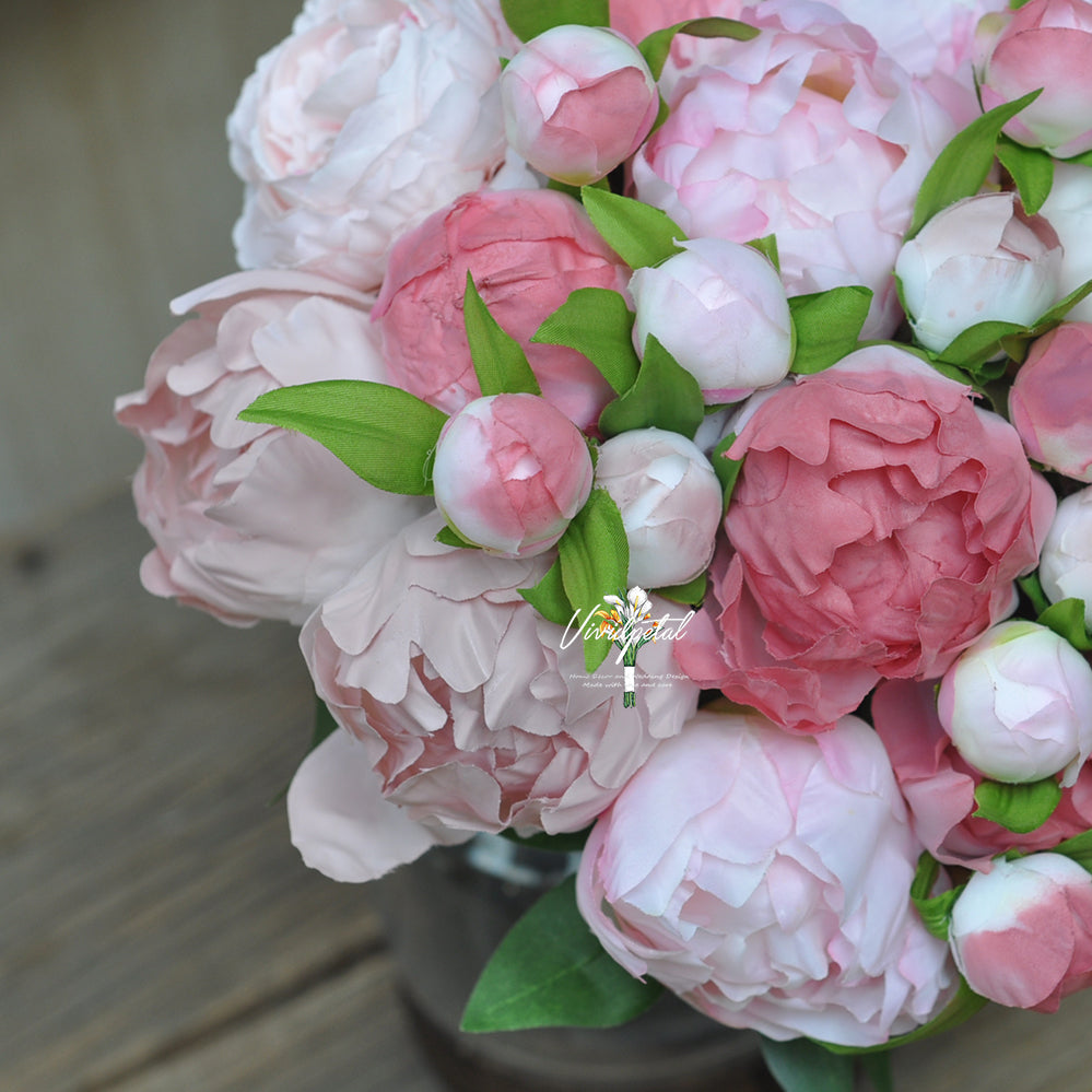 Rustic dusty rose peony bouquet/double peony bouquet/peony ball/peony bouquet/wedding bouquet/bridal bouquet/bridesmaids bouquet/home flower arrangement