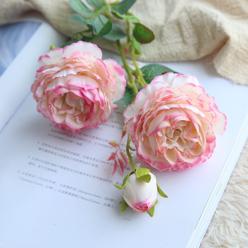 European style 3heads peony/silk peony/real looking peony  best for home decoration wedding decoration wedding wall  MW51010