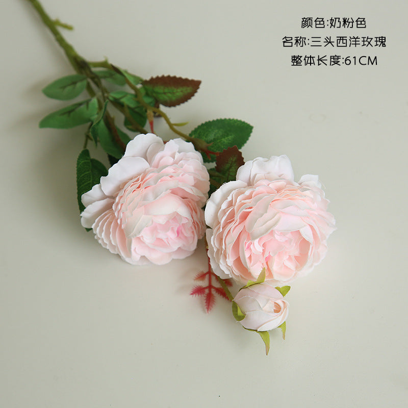 European style 3heads peony/silk peony/real looking peony  best for home decoration wedding decoration wedding wall  MW51010