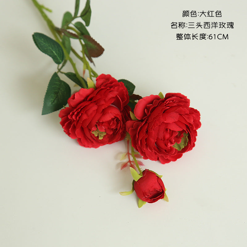 European style 3heads peony/silk peony/real looking peony  best for home decoration wedding decoration wedding wall  MW51010