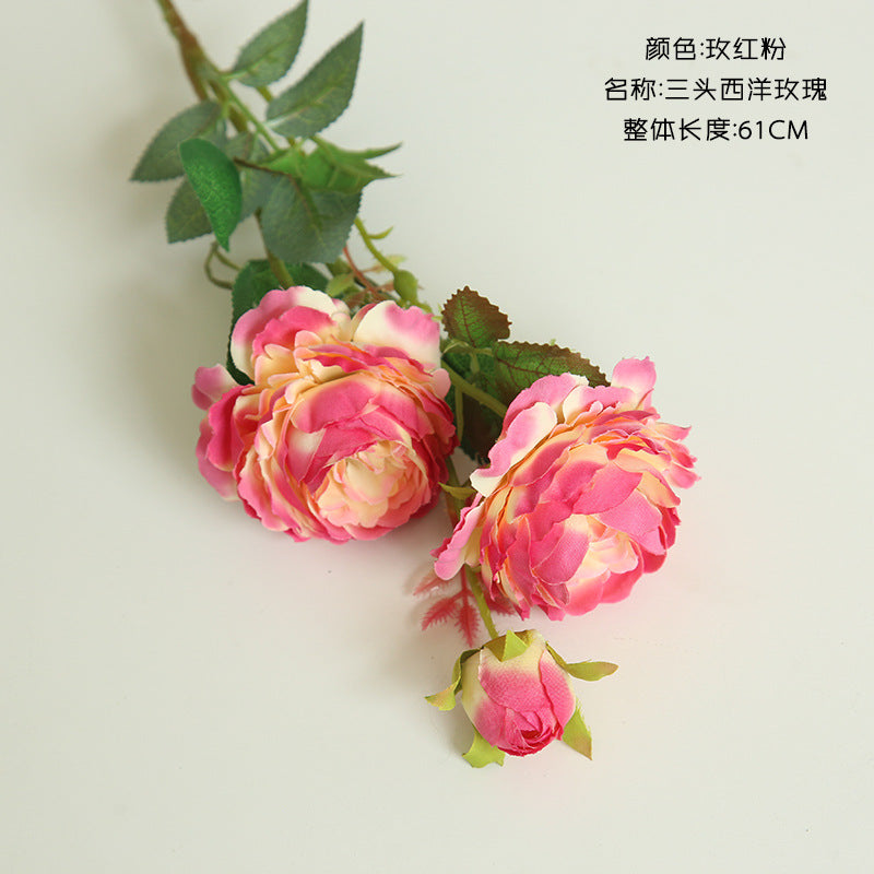 European style 3heads peony/silk peony/real looking peony  best for home decoration wedding decoration wedding wall  MW51010