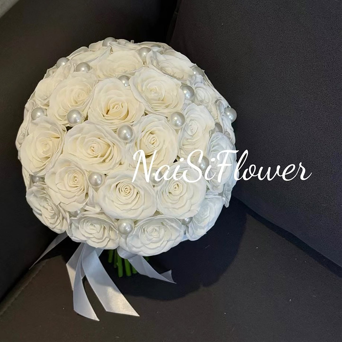 Real forever rose bouquet/Real rose bouquet/Dried rose bouquet/White rose bouquet /Elegant rose bouquet