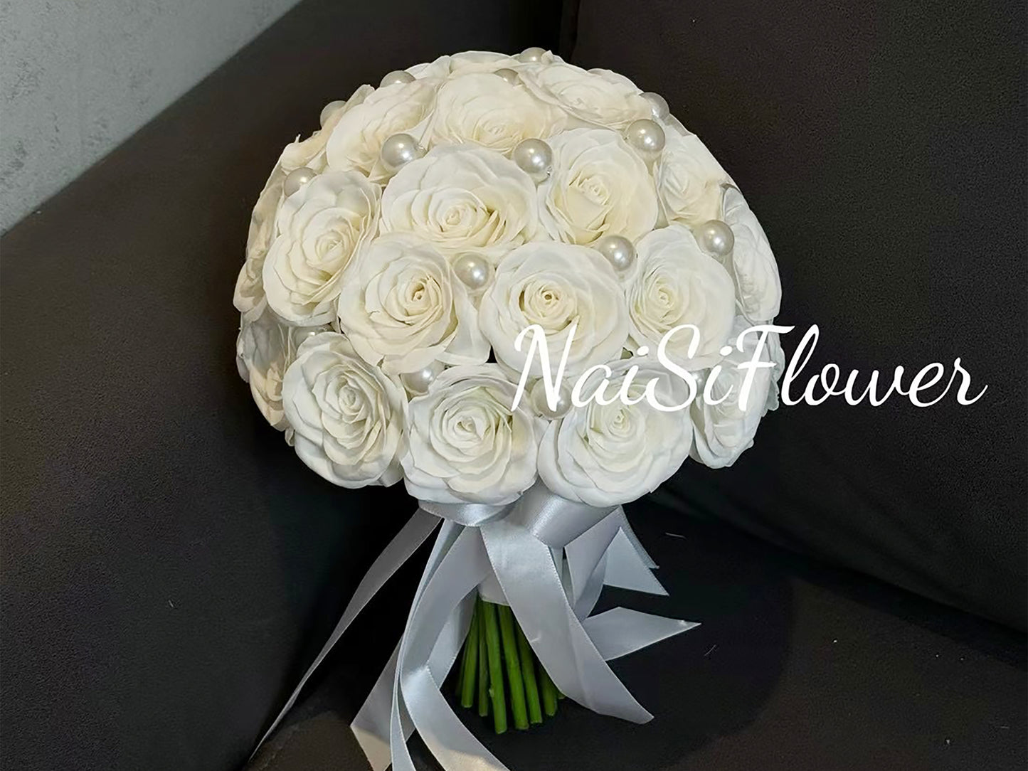 Real forever rose bouquet/Real rose bouquet/Dried rose bouquet/White rose bouquet /Elegant rose bouquet