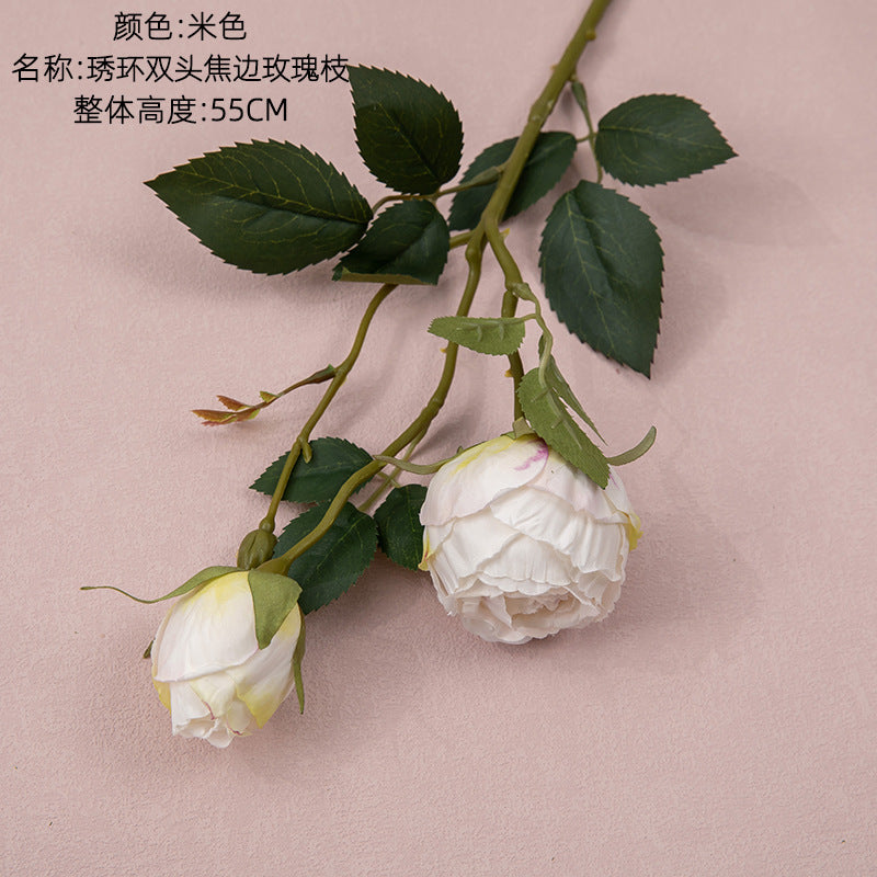 Artificial rose/silk rose petal/artificial roses/two heads roses/single rose/artificial roses for outdoors/ best for wedding home decoration MW52001