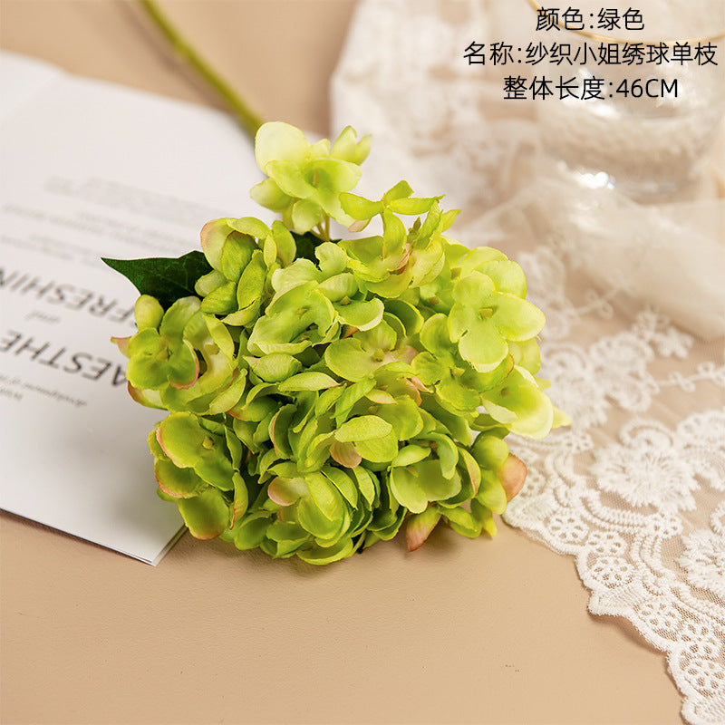 Silk hydrangea/14 colors hydrangea/INS style hydrangea/best for  Home Decoration Wedding Handheld Flower Road MW52666