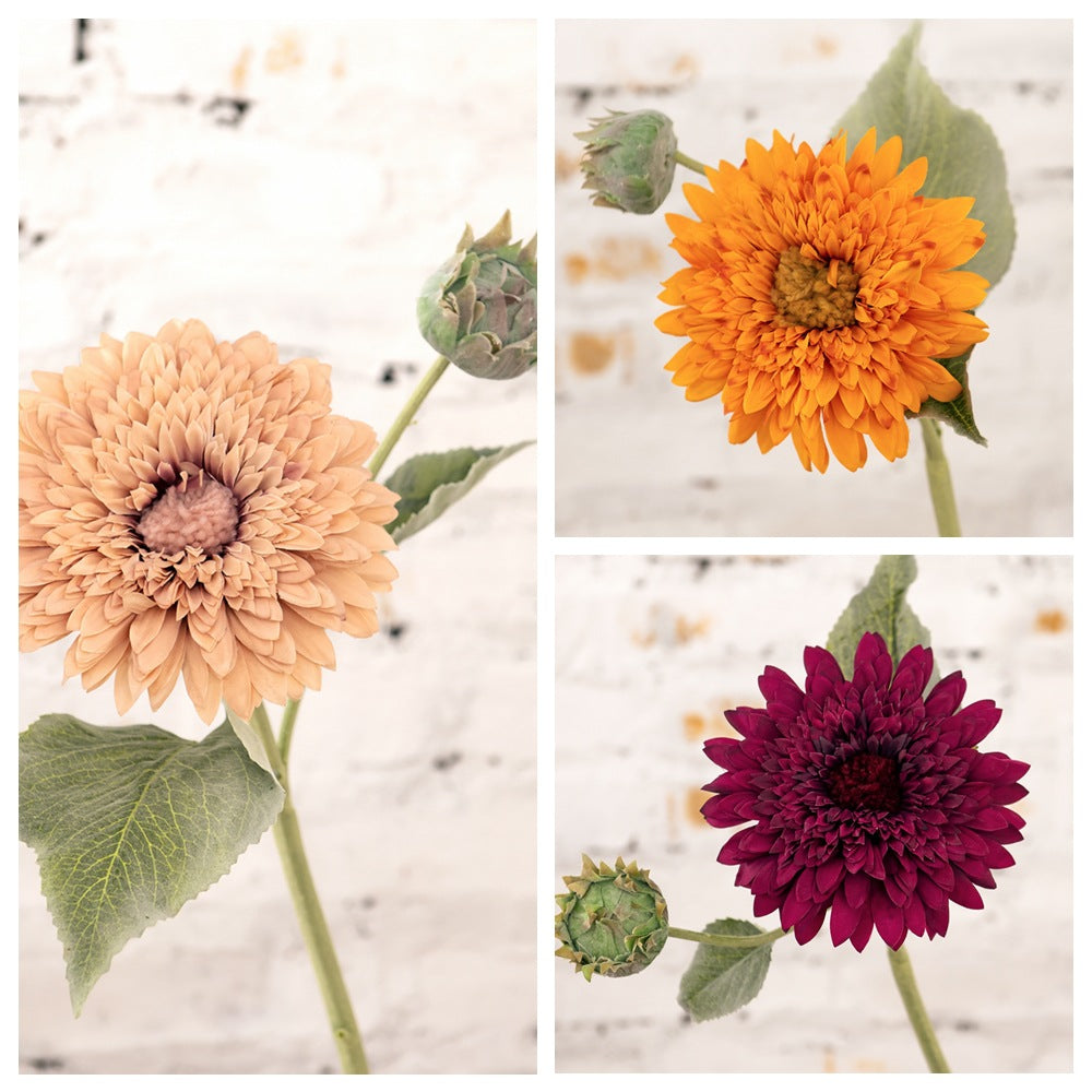 Artificial sunflowers/artificial sunflowers with stems/artificial sunflowers for outdoors/artificial sunflower bouquet/wholesale for wedding decoration cross-border crafts MW80001