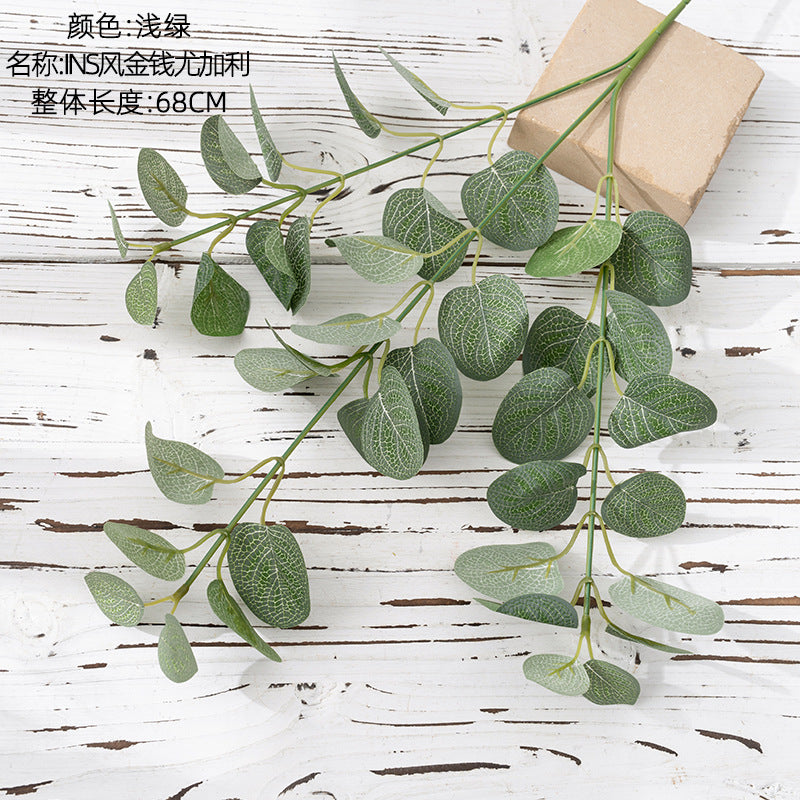 INS North europe eucalyptus/silk eucalyptus/silk silver dollar/best for  home decoration wedding plant wall  MW34551