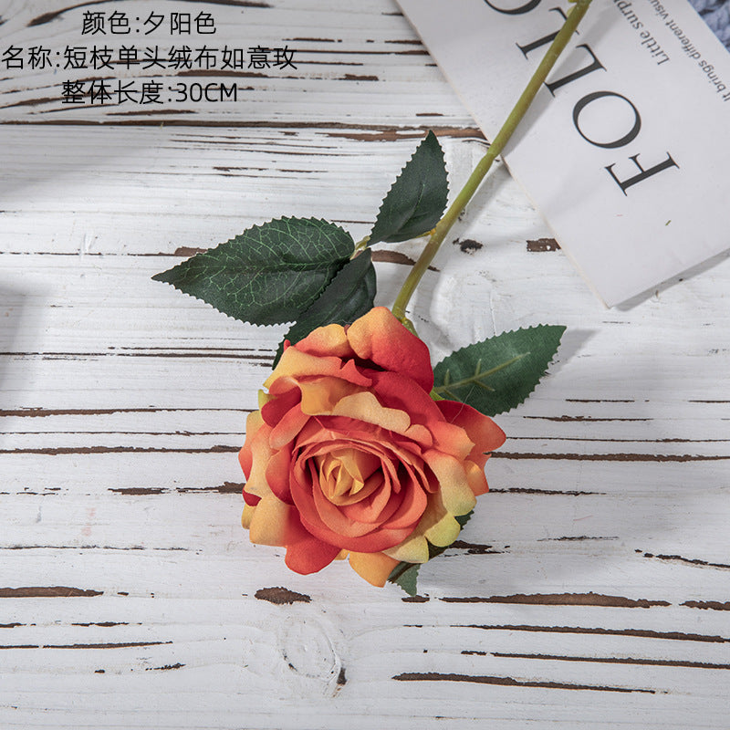 Velvet Rose/silk Night Rose /artificial rose/ Fake roser for Wholesale Home Decoration Wedding MW03336