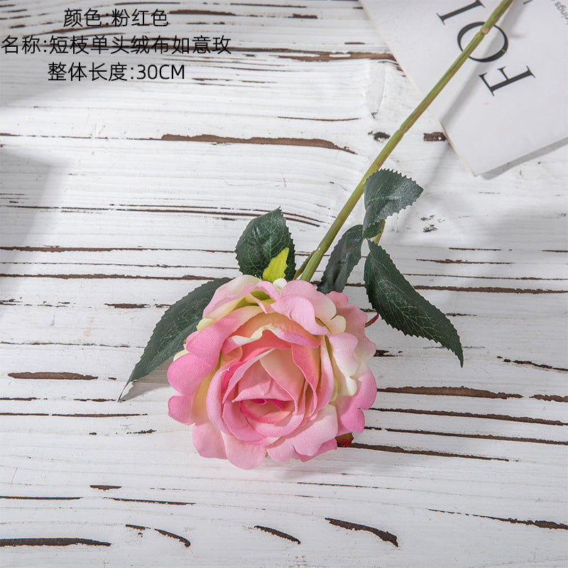 Velvet Rose/silk Night Rose /artificial rose/ Fake roser for Wholesale Home Decoration Wedding MW03336