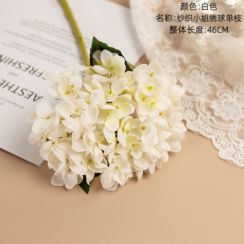 Silk hydrangea/14 colors hydrangea/INS style hydrangea/best for  Home Decoration Wedding Handheld Flower Road MW52666