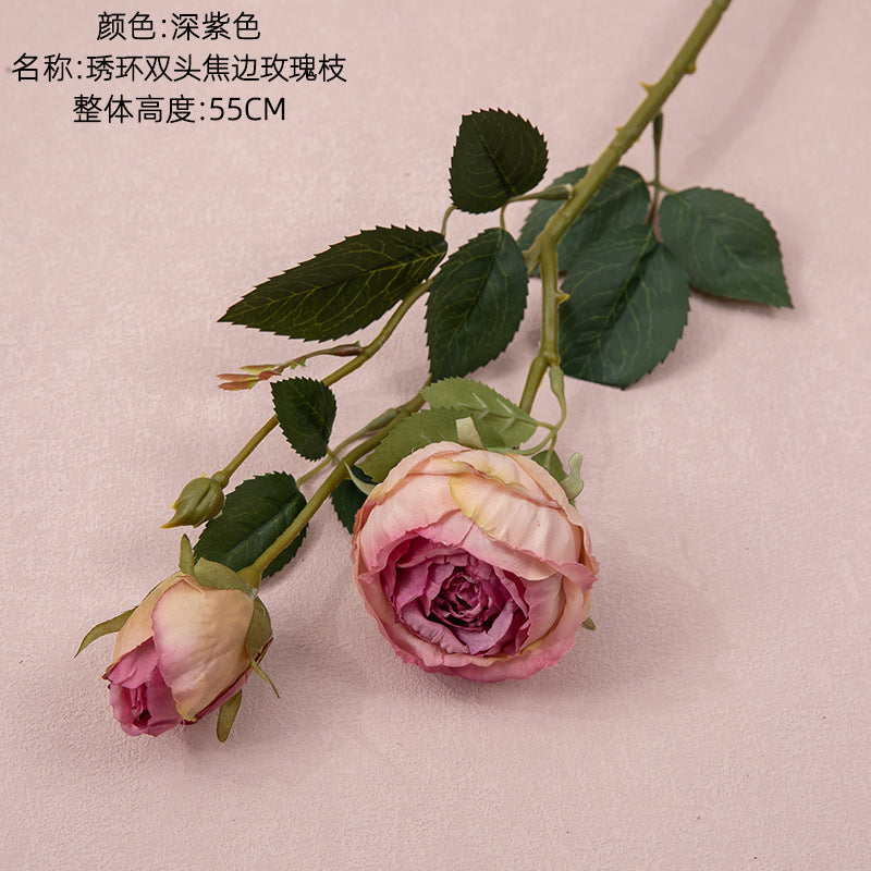 Artificial rose/silk rose petal/artificial roses/two heads roses/single rose/artificial roses for outdoors/ best for wedding home decoration MW52001