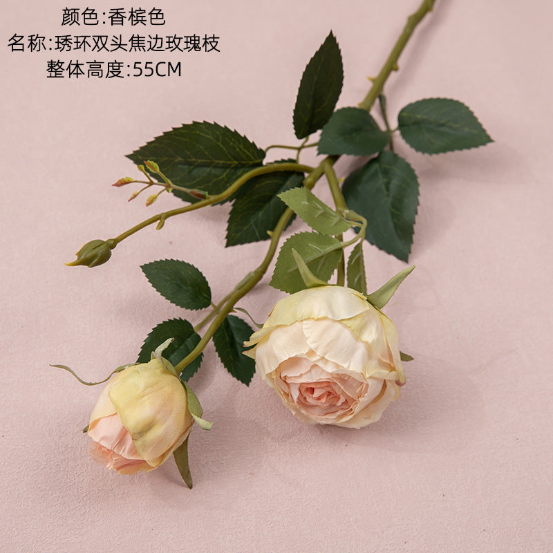 Artificial rose/silk rose petal/artificial roses/two heads roses/single rose/artificial roses for outdoors/ best for wedding home decoration MW52001