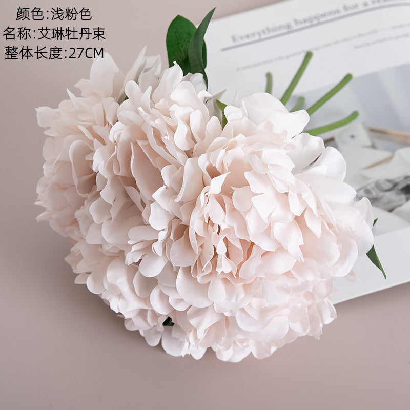 Silk Irene Peony/artificial peony/peony bundle/fake Flower for Wholesale Wedding Flower Home Decoration Crafts MW11221