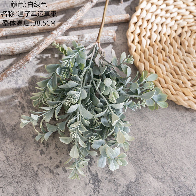 Plastic Lucky Clover/Lucky foliage Bundle/artificial Flower best for Home Decoration and wedding  CL11003