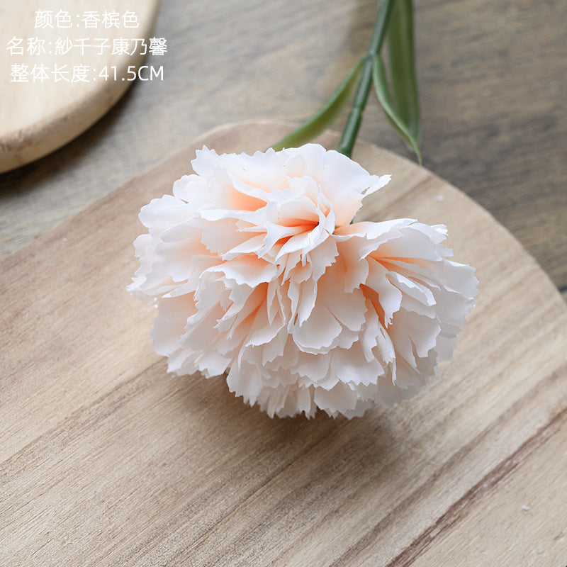 Silk Carnation/artificial carnation/ Mother's Day flower/ best for Home Decoration Cross-border Wedding MW66770