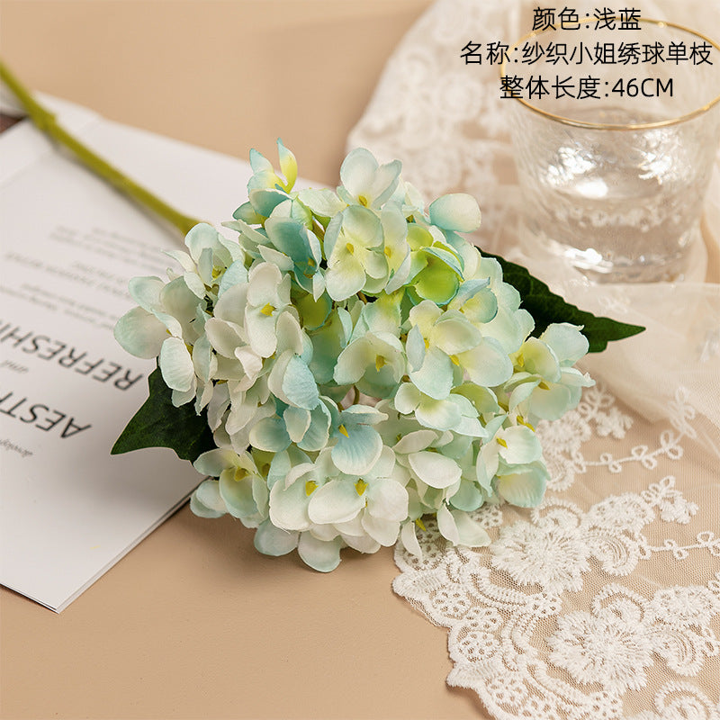 Silk hydrangea/14 colors hydrangea/INS style hydrangea/best for  Home Decoration Wedding Handheld Flower Road MW52666