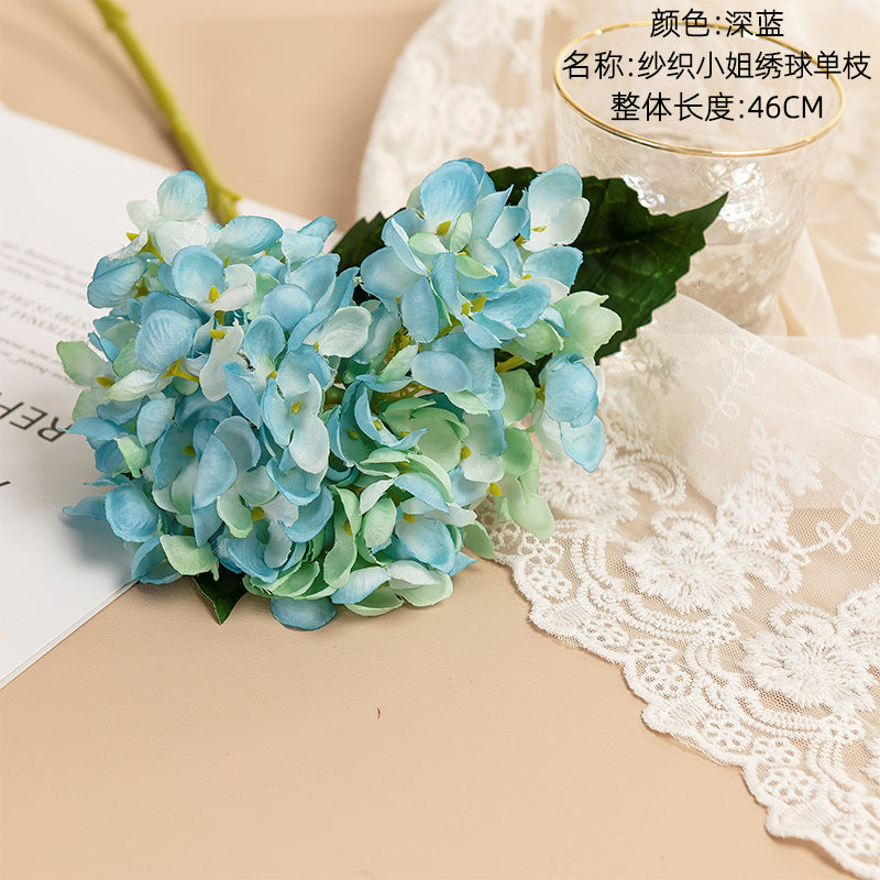 Silk hydrangea/14 colors hydrangea/INS style hydrangea/best for  Home Decoration Wedding Handheld Flower Road MW52666