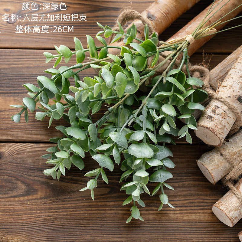 Six stems Eucalyptus bundles/eucalyptus bouquet/artificial flowers/best for wholesale home decoration wedding YC1079