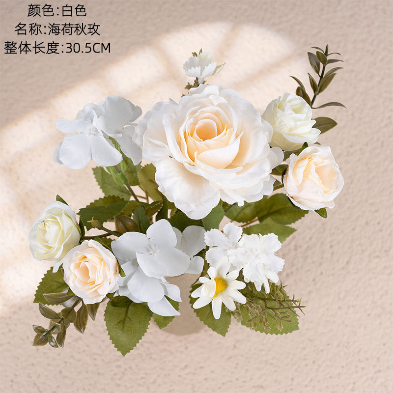 Artificial autumn rose/artificial silk roses/ artificial silk rose petals/artificial silk roses wholesale for wedding decorations home decoration  MW55507