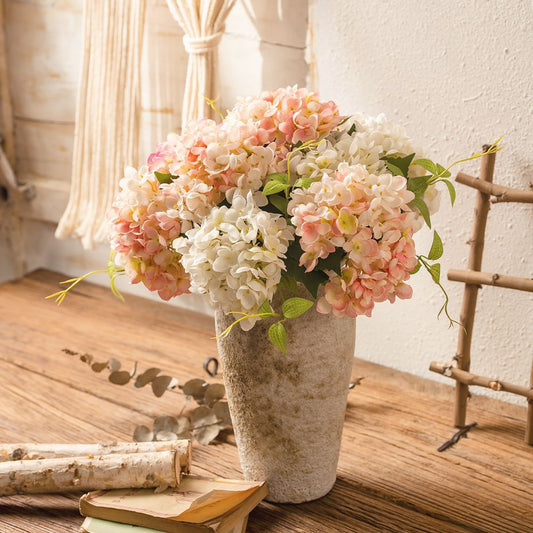 Silk hydrangea/14 colors hydrangea/INS style hydrangea/best for  Home Decoration Wedding Handheld Flower Road MW52666