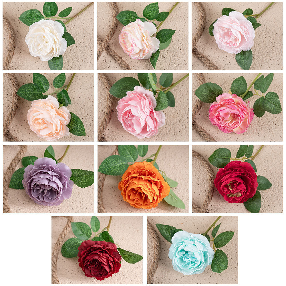 Silk Single-head peony/silk peony/artificial peony for home decoration wedding bouquet artificial flower MW51005