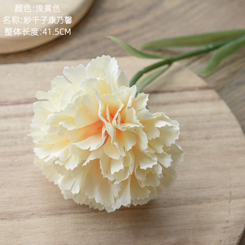 Silk Carnation/artificial carnation/ Mother's Day flower/ best for Home Decoration Cross-border Wedding MW66770