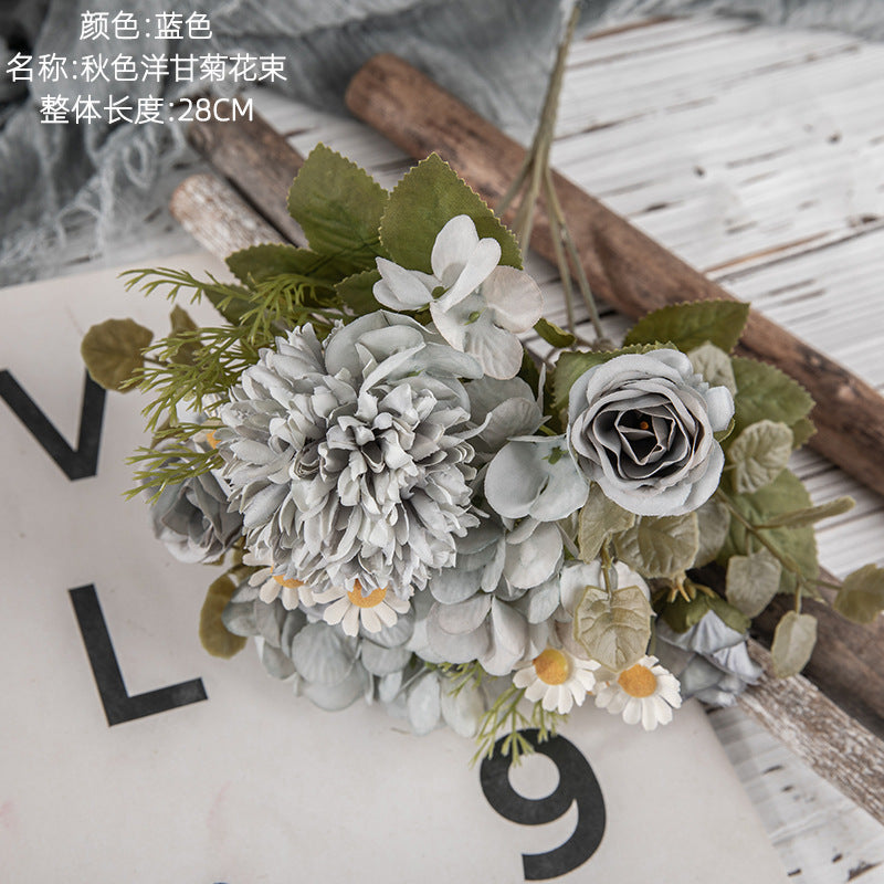 Silk chamomile rose bouquets/INS style Chamomile rose /artificial flowers for home decoration cross-border wedding bouquet work MW66792