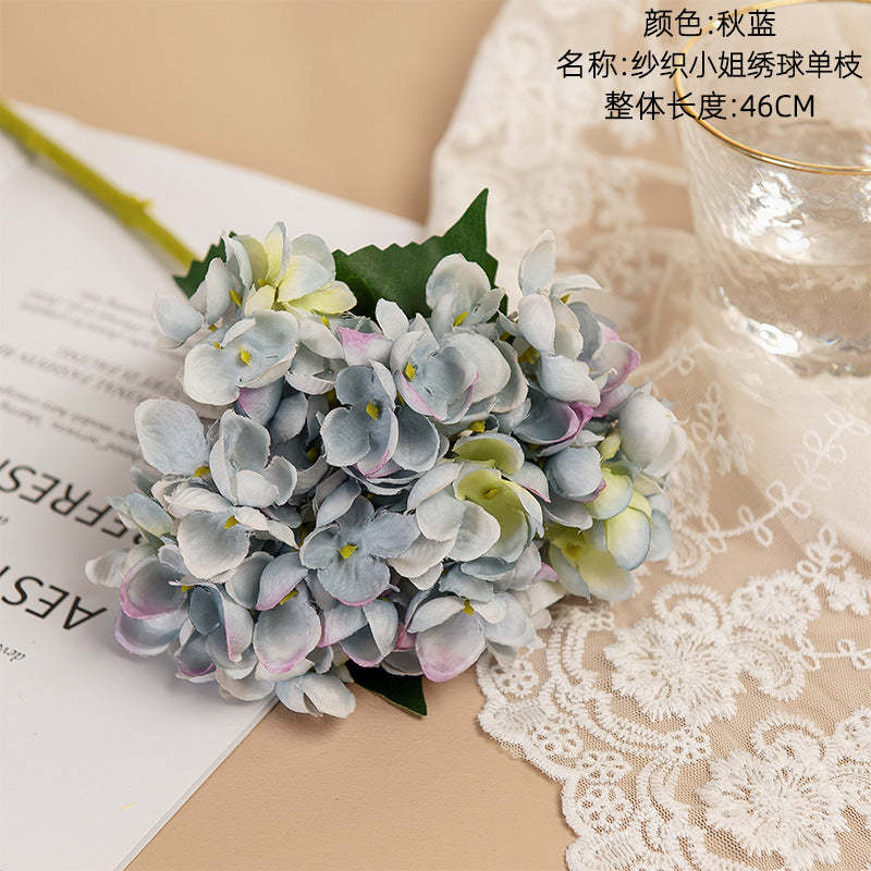 Silk hydrangea/14 colors hydrangea/INS style hydrangea/best for  Home Decoration Wedding Handheld Flower Road MW52666