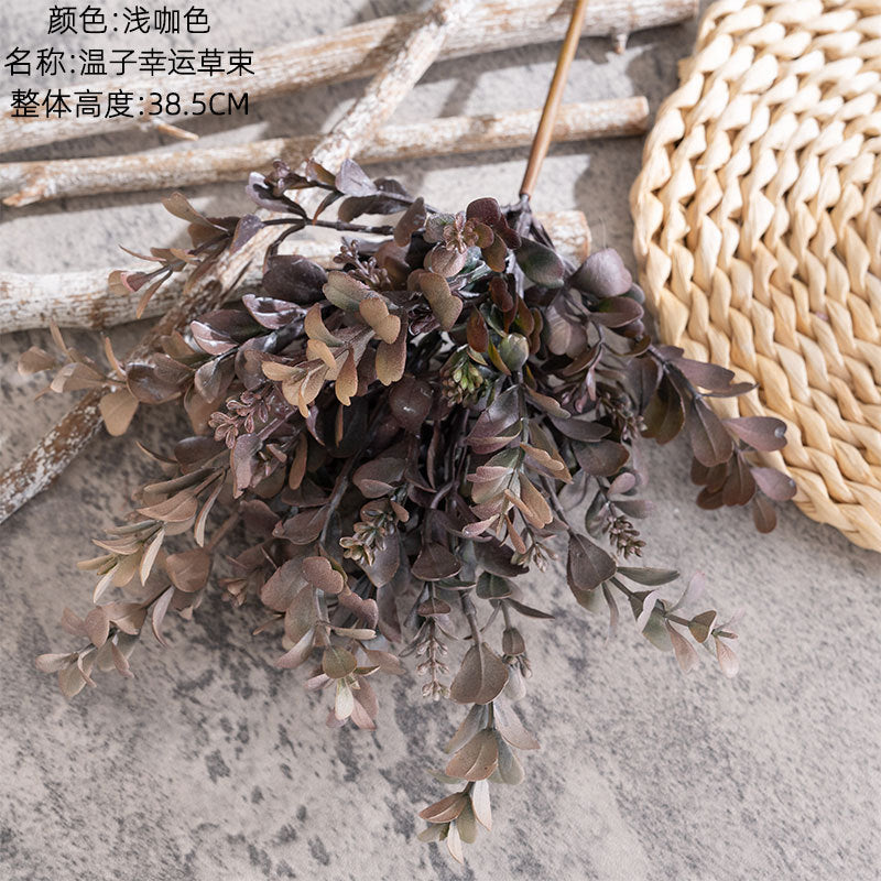 Plastic Lucky Clover/Lucky foliage Bundle/artificial Flower best for Home Decoration and wedding  CL11003