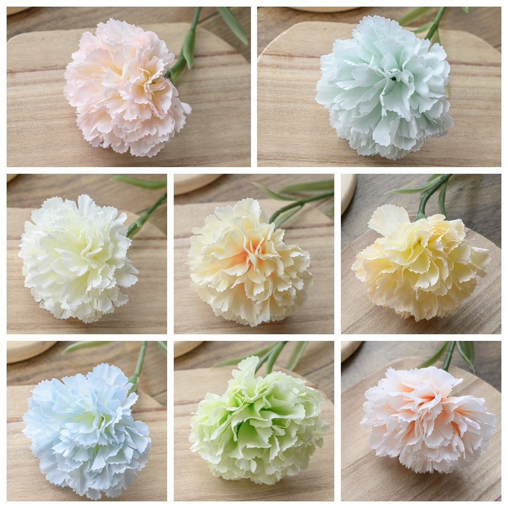 Silk Carnation/artificial carnation/ Mother's Day flower/ best for Home Decoration Cross-border Wedding MW66770