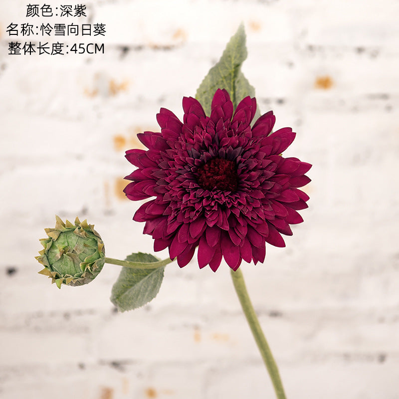 Artificial sunflowers/artificial sunflowers with stems/artificial sunflowers for outdoors/artificial sunflower bouquet/wholesale for wedding decoration cross-border crafts MW80001