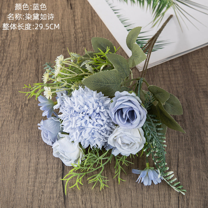 Silk Dandelion bouquet/plastic fern bouquet/ fake dandelion rose bouquet/ best for wedding decoration home decoratio INS style MW66795