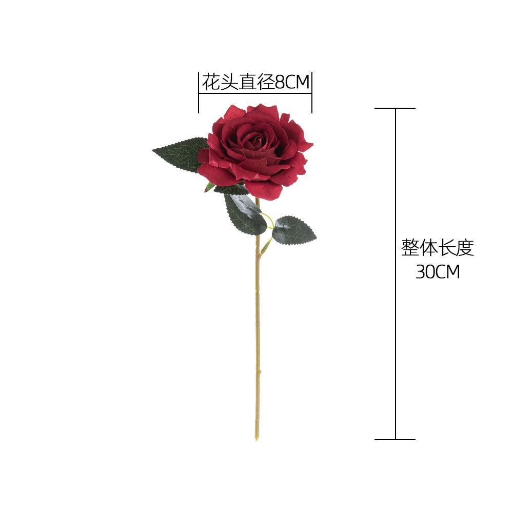 Velvet Rose/silk Night Rose /artificial rose/ Fake roser for Wholesale Home Decoration Wedding MW03336